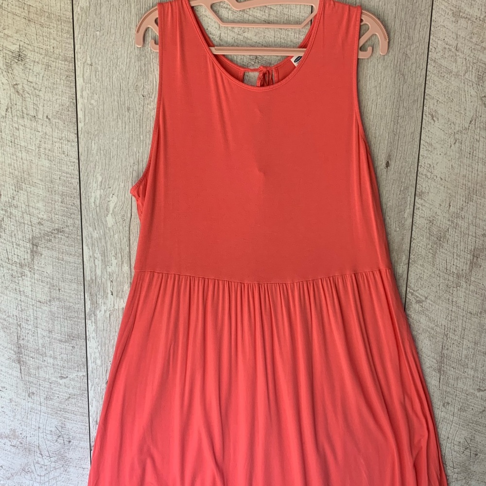 3/$30 Old Navy Coral Tank Dress with tie back